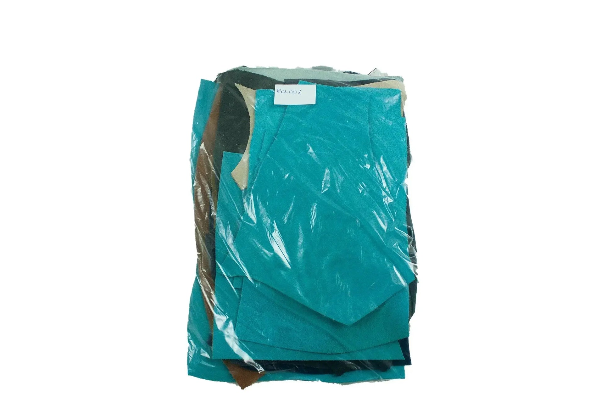 Bolsa de retal en serraje de varios colores 500 g. La Tendeta del Cuero