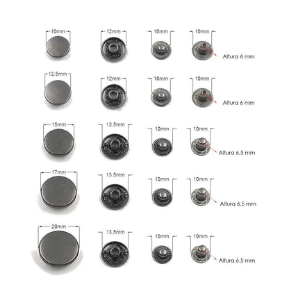 Broches metalicos pack 50 uds. - La Tendeta del Cuero
