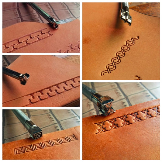 Stamps for stamping on leather - Borders