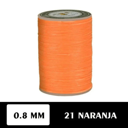 Hilo encerado plano 0.8 mm 90 metros - La Tendeta del Cuero