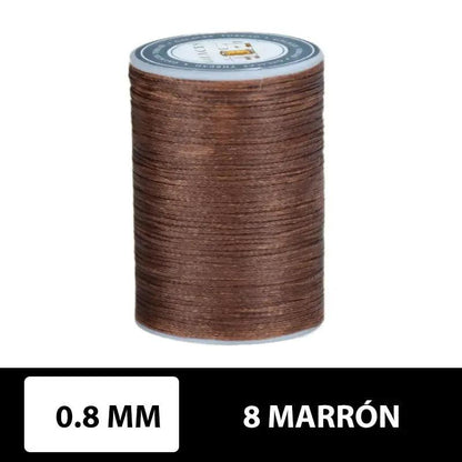 Hilo encerado plano 0.8 mm 90 metros - La Tendeta del Cuero
