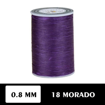 Hilo encerado plano 0.8 mm 90 metros - La Tendeta del Cuero