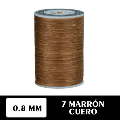 Hilo encerado plano 0.8 mm 90 metros - La Tendeta del Cuero