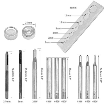 Kit para remachar 11 Piezas - La Tendeta del Cuero