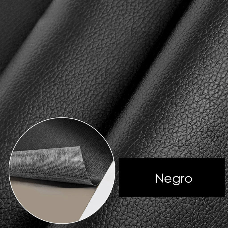 IPEA Cuero Adhesivo Negro Parches [10 x 20 cm] para Tapizar y Reparaciones  - Made in Italy 