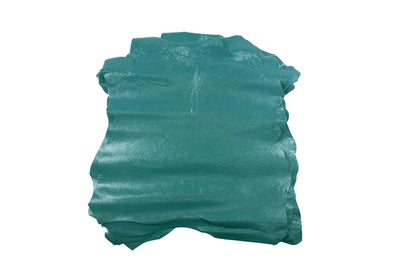 Piel de fantasia arrugada verde lago - La Tendeta del Cuero