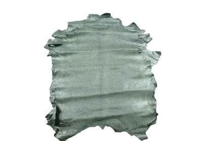 Piel de fantasia purpurina gris antracita - La Tendeta del Cuero