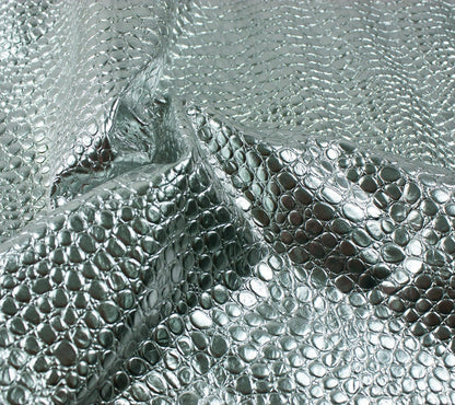 Piel de grabado coco plata brillo - La Tendeta del Cuero