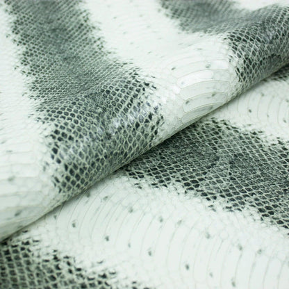 Piel de grabado serpiente gris blanco - La Tendeta del Cuero