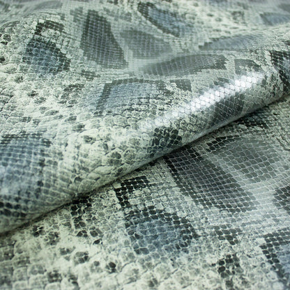 Piel de grabado serpiente tonos beige - azul - La Tendeta del Cuero