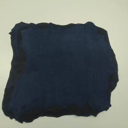 Piel de ante azul oscuro