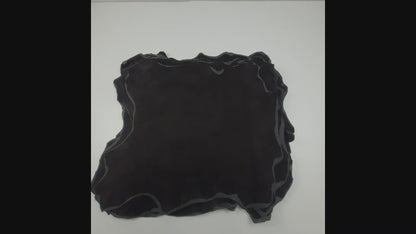 Anthracite gray suede leather
