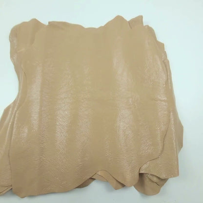 Piel de fantasia arrugada marron caqui