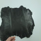 Black wrinkled goatskin