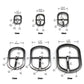 Oval buckles pack 10 units.